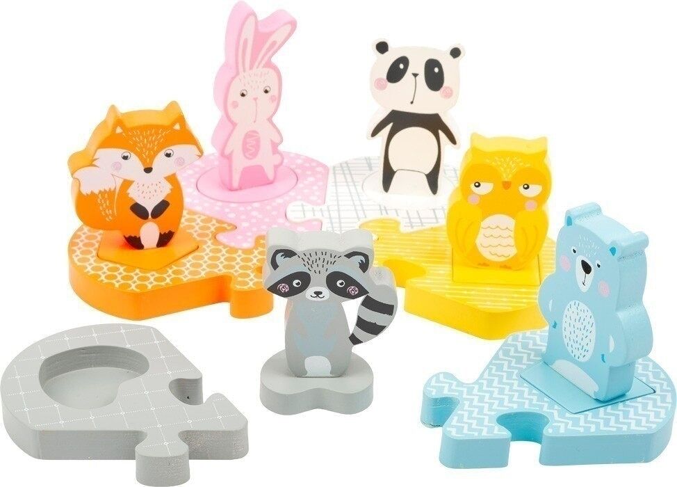 SMALL FOOT Puzzle en bois à encastrer Pastel