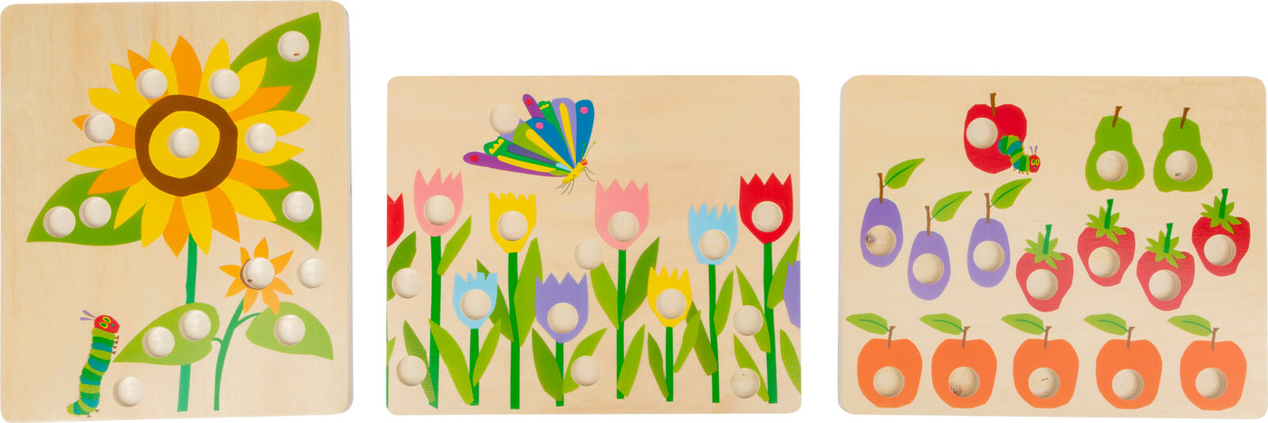 SMALL FOOT Jeu de tri des couleurs en bois The Very Hungry Caterpillar