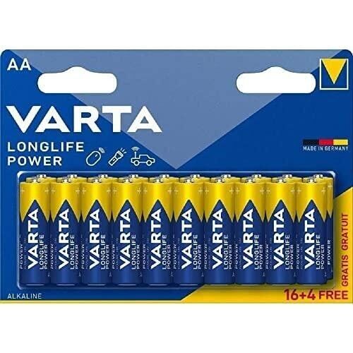 VARTA Piles AA Longlife Power 16+4 GRATUITES