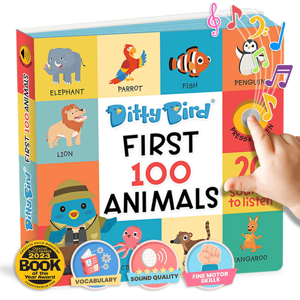 DITTY BIRD Livre sonore en anglais - First 100 Animals
