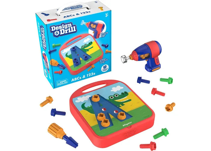 Jeu de vissage Design & Drill® ABC & 123 - Learning Ressources