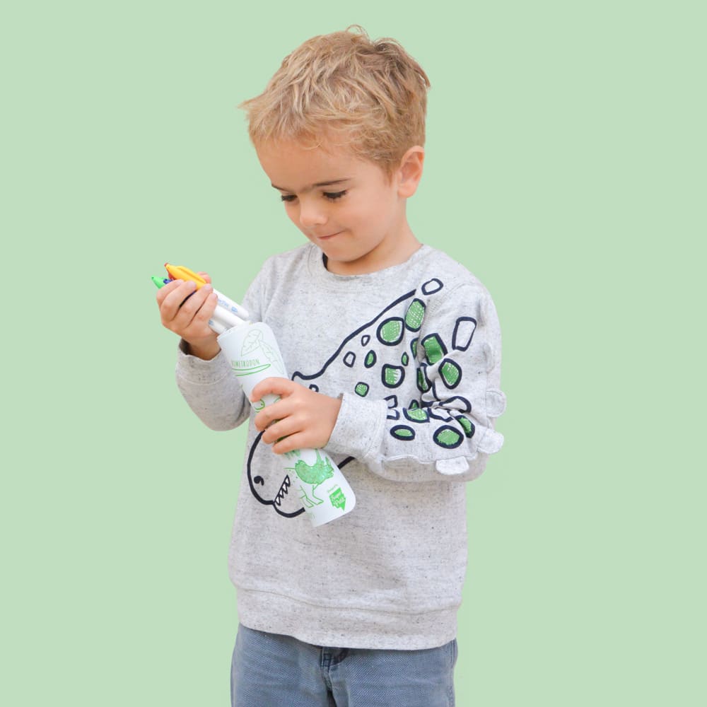 SUPER PETIT Set à colorier nomade en silicone - Dino